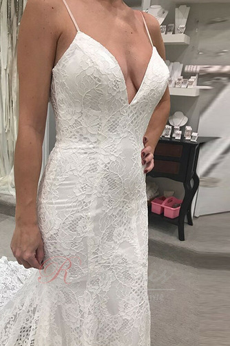 Robe de mariée Dentelle Sirène Dos nu Été Sexy Longue - Page 3