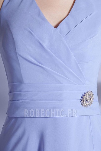 Robe Demoiselle d'Honneur Ruches Manquant Col en V Été a ligne - Page 7