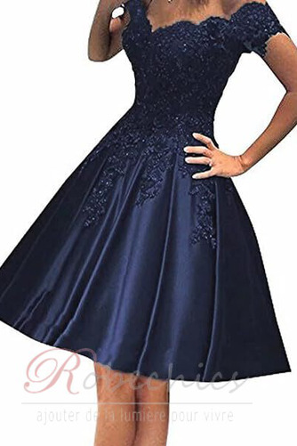 Robe de Cocktail Longueur Genou Épaule Dégagée A-ligne Manche Courte - Page 10