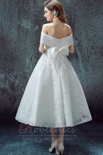 Robe de mariée Dos nu Orné de Nœud à Boucle A-ligne Manquant Glamour - Page 2