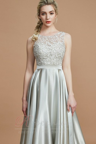 Robe Demoiselle d'Honneur Mi-longues Luxueux Naturel taille Col Bateau - Page 3
