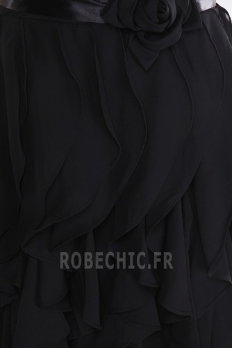 Robe Demoiselle d'Honneur Orné de Rosette Gris foncé Chiffon Taille chute - Page 6