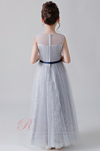 Robe Cortège Fille Col ras du Cou Nœud à Boucles A-ligne Orné de Nœud à Boucle - Page 2