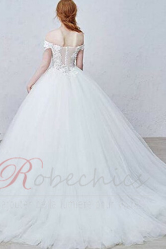 Robe de mariée Tulle Eglise Traîne Courte Formelle Épaule Dégagée - Page 5