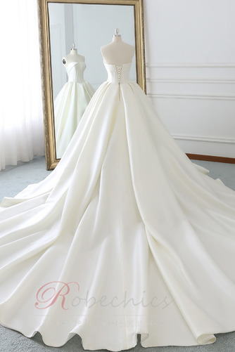 Robe de mariée A-ligne Traîne Longue Salle Printemps Soie Dos nu - Page 4