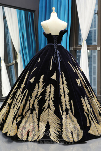 Robe de Bal Norme Sans Manches A-ligne Lacet Elégant Au Drapée - Page 4