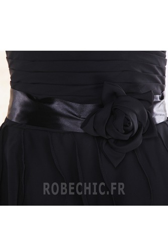 Robe Demoiselle d'Honneur Orné de Rosette Gris foncé Chiffon Taille chute - Page 5