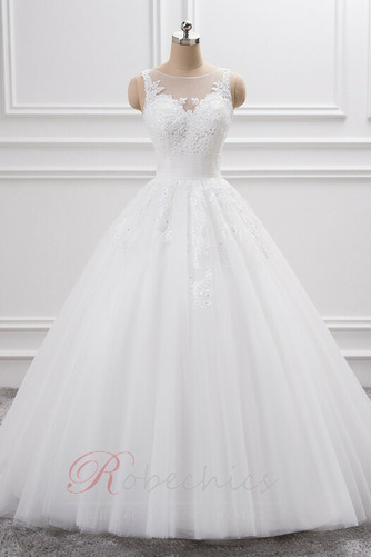 Robe de mariée Tulle Naturel taille À la masse Jardin Simple Col Bateau - Page 1