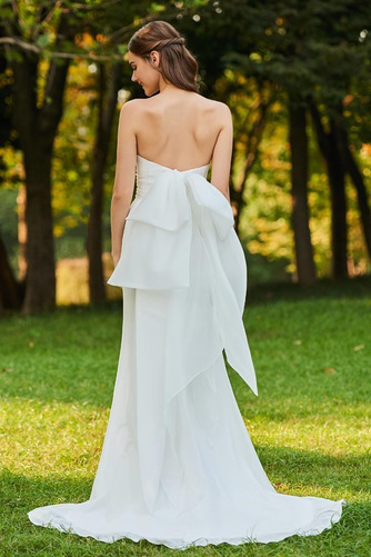 Robe de mariée Fourreau Gaze Traîne Moyenne Col en Cœur Petites Tailles - Page 3