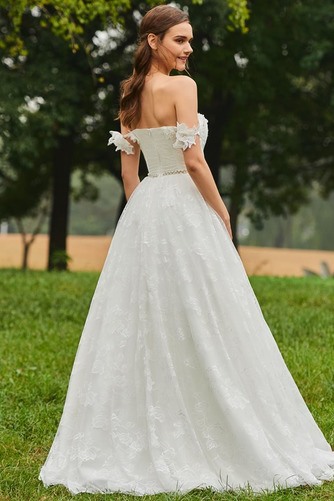 Robe de mariée Dos nu Train de balayage De plein air Elégant Tissu Dentelle - Page 3