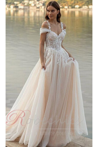 Robe de mariée Naturel taille Poétique Traîne Courte Été aligne Manquant - Page 1