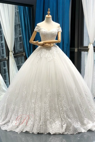 Robe de mariée Tulle Formelle A-ligne Épaule Dégagée Manquant - Page 5