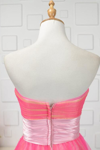 Robe de Bal Corsage plissé Sans Manches A-ligne Perle Tulle haut bustier tube - Page 4