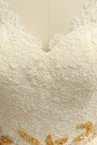 Robe de mariée Tulle A-ligne Col en V Rectangulaire Zip Perle - Page 6