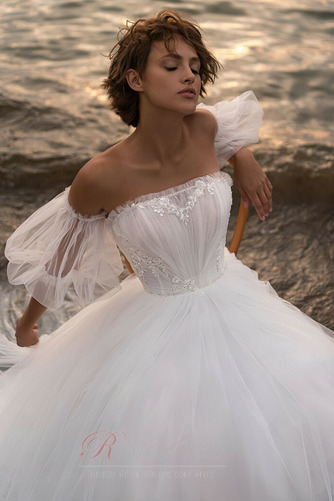 Robe de mariée Asymétrique Romantique Au Drapée Sans Manches Naturel taille - Page 6