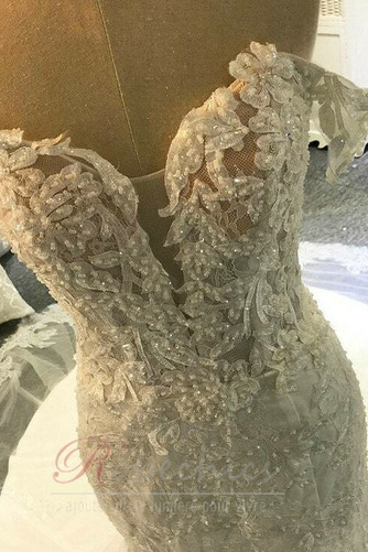 Robe de mariée Manche Courte Épaule Dégagée Tissu Dentelle Chapelle - Page 3