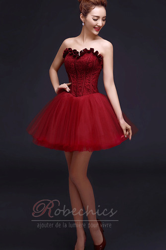 Robe de Cocktail Naturel taille Couvert de Dentelle Manquant Sans bretelles - Page 3