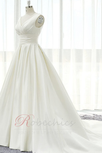 Robe de mariée Sablier Eglise Longue aligne Sans Manches Corsage plissé - Page 3
