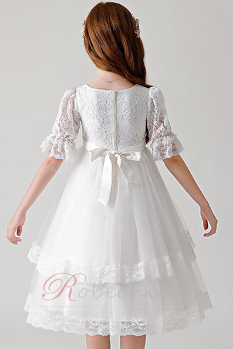 Robe Cortège Fille Elégant Tissu Dentelle Longueur Cheville Naturel taille - Page 2