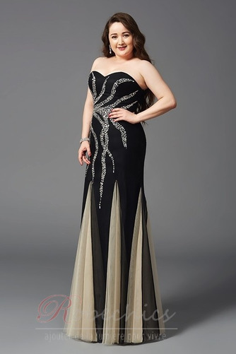 Robe de Soirée Dos nu Col en Cœur Naturel taille Sans Manches - Page 4