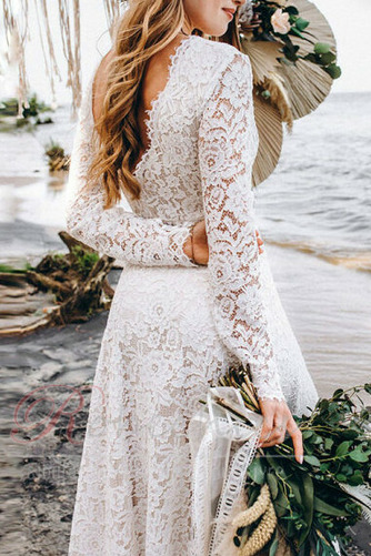Robe de mariée Simple rider Été Manche Longue Empire Zip - Page 5