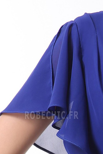 Robe Mère de Mariée Dolman Sleeves Zip Automne Plissé Col en V - Page 8