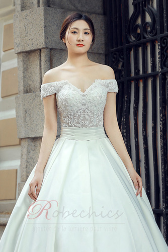 Robe de mariée Printemps Luxueux A-ligne Lacez vers le haut Manquant - Page 3