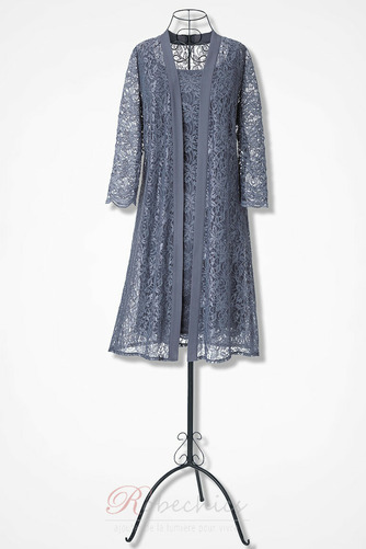 Robe Mère de Mariée Longueur Genou Glissière Naturel taille Elégant A-ligne - Page 1