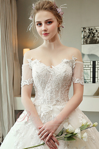Robe de mariée Eglise Manche Aérienne Lacet Long Automne Formelle - Page 4