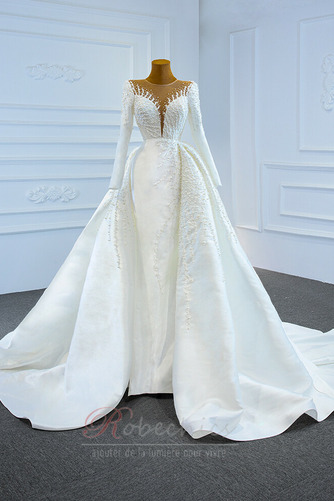 Robe de mariée Corsage Avec Bijoux Manquant Naturel taille Longue - Page 1
