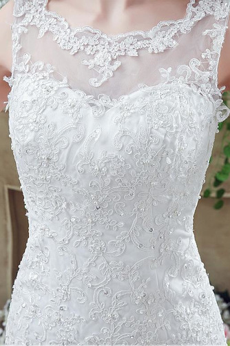 Robe de mariée Hiver Traîne Mi-longue Couvert de Dentelle Sans Manches - Page 5