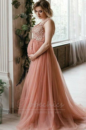 Robe de Soirée Longue Automne Empire Fermeture éclair Fourchure Frontale - Page 3