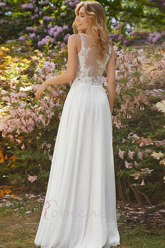 Robe de mariée Mousseline de soie Gaze Printemps a ligne Sans Manches - Page 2