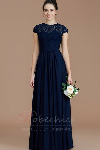Robe Demoiselle d'Honneur Automne Manche Courte Romantique a ligne - Page 1