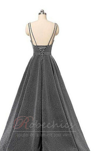 Robe de Soirée Sans Manches Col en V Foncé Naturel taille Chaussez - Page 3