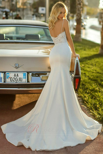 Robe de mariée Été Train de balayage Naturel taille Sans Manches Plage - Page 2