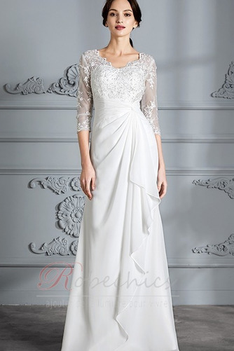 Robe de mariée 3/4 Manche Luxueux Longue Manche de T-shirt A-ligne - Page 1