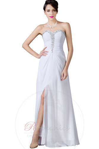 Robe de Soirée Longueur ras du Sol Chiffon Perle Naturel taille - Page 3
