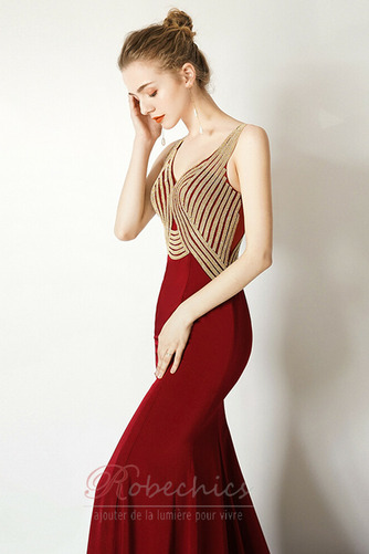 Robe de Soirée Chic Sans Manches Naturel taille Norme Longueur ras du Sol - Page 5