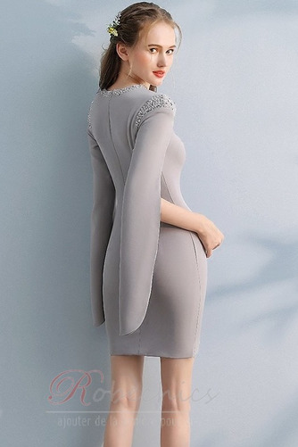 Robe de Cocktail Courte Printemps Petites Tailles Glamour Col ras du Cou - Page 2