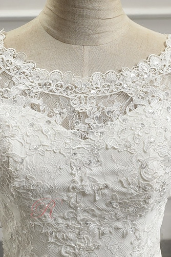 Robe de mariée Appliquer Couvert de Dentelle Longue Naturel taille - Page 4