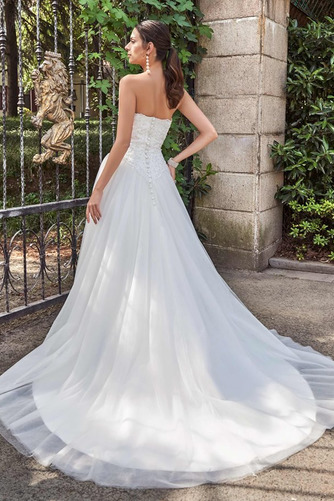 Robe de mariée Dos nu Médium Salle des fêtes A-ligne Sans Manches - Page 3