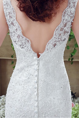 Robe de mariée Hiver Traîne Mi-longue Couvert de Dentelle Sans Manches - Page 6