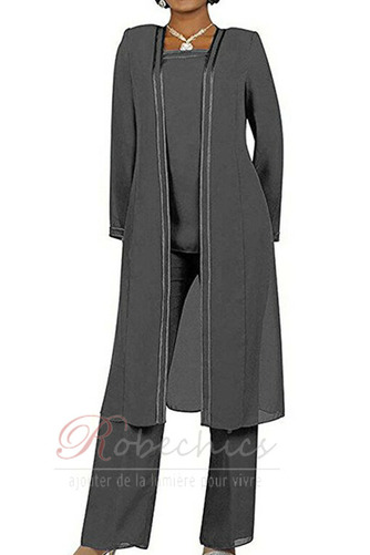Robe de mère pantalon de costume Mousseline de soie Col Carré - Page 7
