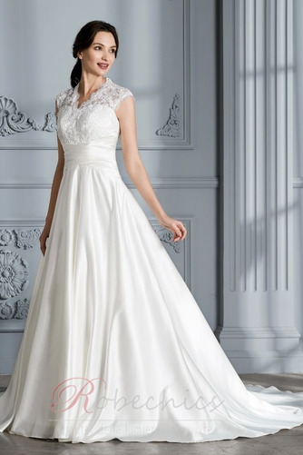 Robe de mariée Plissé Naturel taille Triangle Inversé A-ligne - Page 5