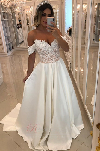 Robe de mariée Manquant Train de balayage Sans Manches Appliques - Page 1