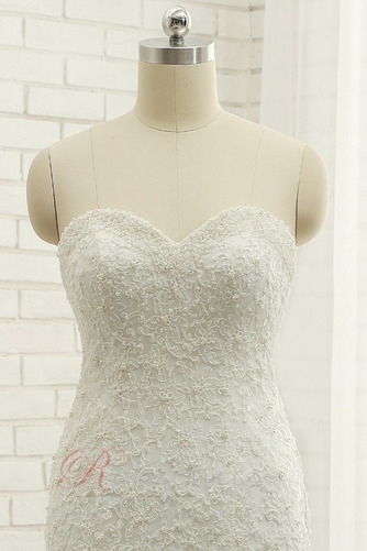 Robe de mariée Bustier Fourreau Avec Bijoux Appliques Tulle Epurée - Page 5