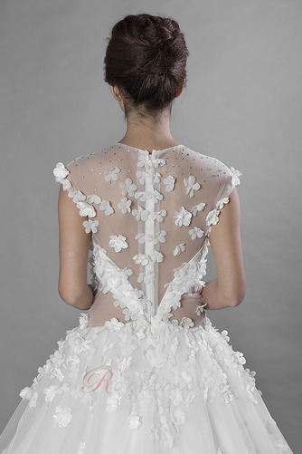 Robe de mariée Hiver Manche Courte Orné de Rosette Naturel taille - Page 7