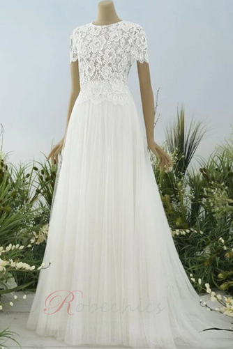 Robe de mariée Jardin Sans Manches Sommaire Automne Fermeture éclair - Page 1