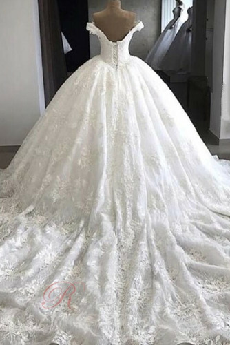 Robe de mariée Organza aligne Formelle Épaule Dégagée Chaussez Salle - Page 2